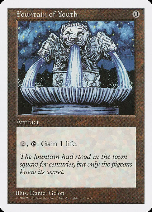 Fountain of Youth, carta Magic di tipo Artifact illustrata da Daniel Gelon