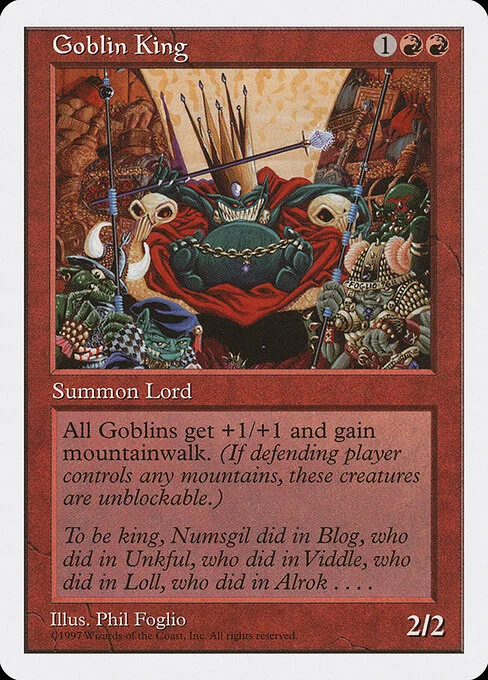 Goblin King, carta Magic di tipo Creature — Goblin illustrata da Phil Foglio