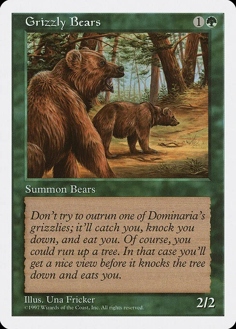 Grizzly Bears, carta Magic di tipo Creature — Bear illustrata da Una Fricker