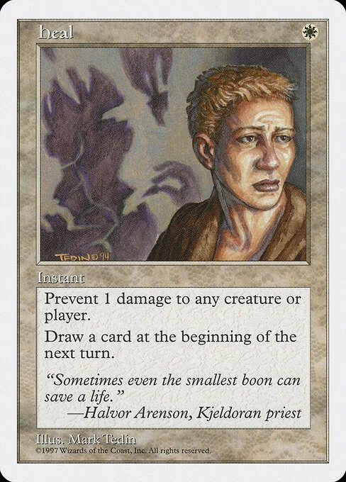 Heal, carta Magic di tipo Instant illustrata da Mark Tedin