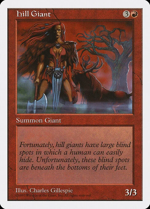 Hill Giant, carta Magic di tipo Creature — Giant illustrata da Charles Gillespie