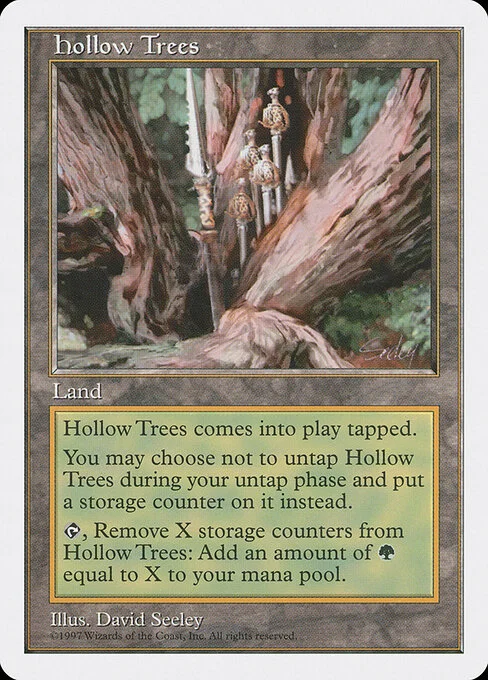 Hollow Trees, carta Magic di tipo Land illustrata da David Seeley