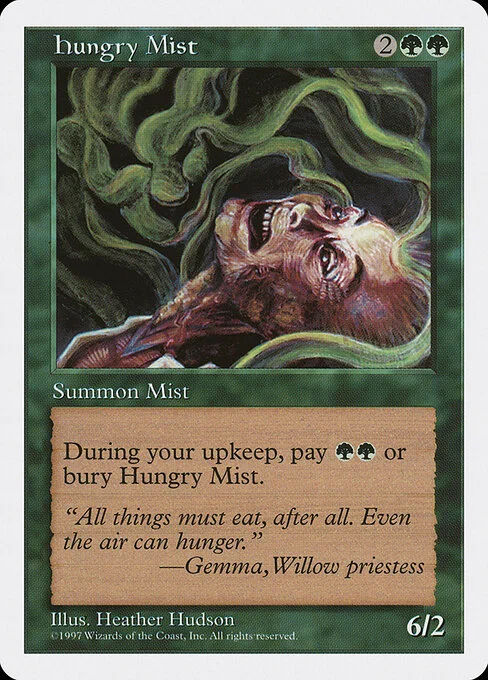 Hungry Mist, carta Magic di tipo Creature — Elemental illustrata da Heather Hudson