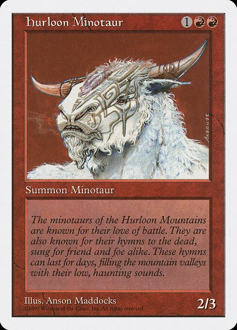 Hurloon Minotaur, carta Magic di tipo Creature — Minotaur illustrata da Anson Maddocks