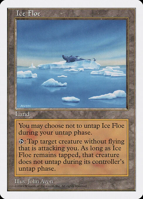 Ice Floe, carta Magic di tipo Land illustrata da John Avon