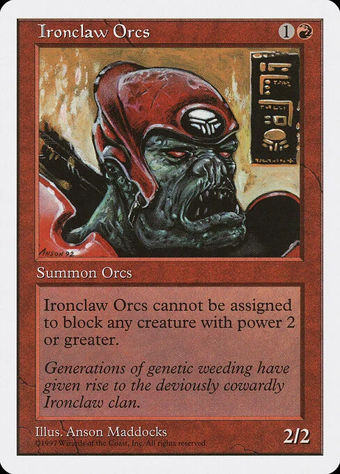 Ironclaw Orcs, carta Magic di tipo Creature — Orc illustrata da Anson Maddocks