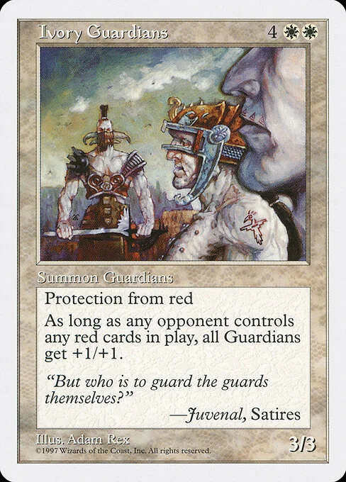 Ivory Guardians, carta Magic di tipo Creature — Giant Cleric illustrata da Adam Rex
