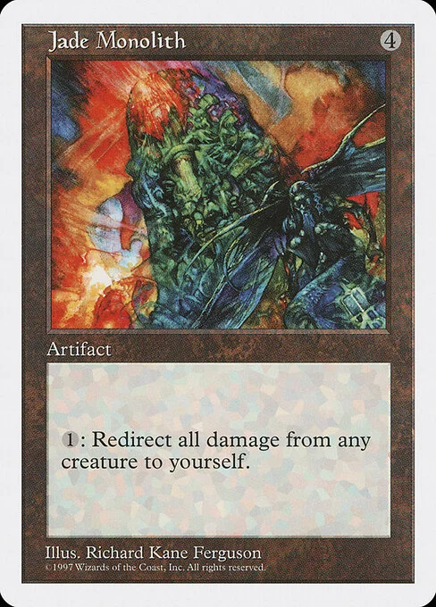 Jade Monolith, carta Magic di tipo Artifact illustrata da Richard Kane Ferguson