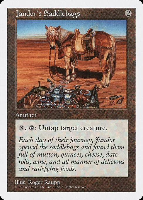 Jandor's Saddlebags, carta Magic di tipo Artifact illustrata da Roger Raupp