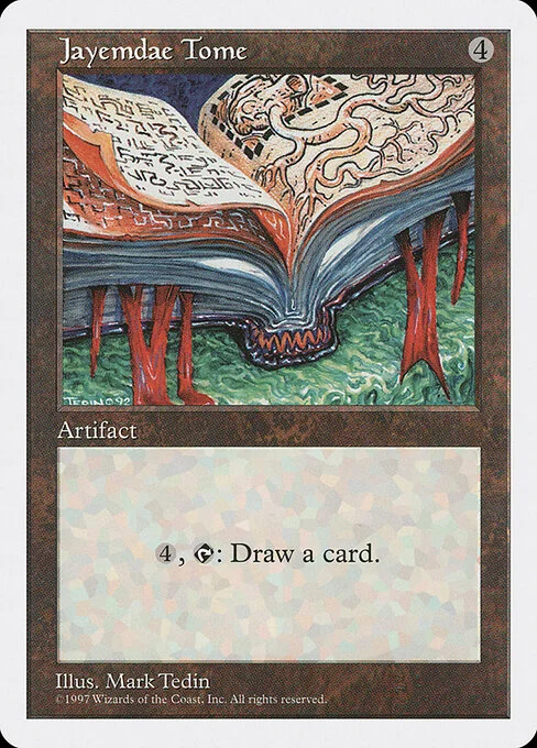 Jayemdae Tome, carta Magic di tipo Artifact — Book illustrata da Mark Tedin
