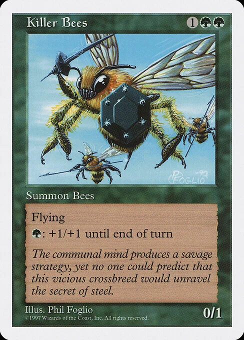 Killer Bees, carta Magic di tipo Creature — Insect illustrata da Phil Foglio