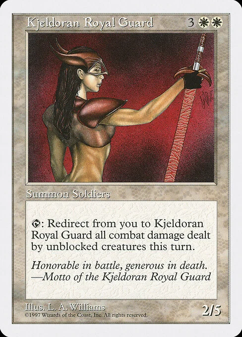 Kjeldoran Royal Guard, carta Magic di tipo Creature — Human Soldier illustrata da Allen Williams