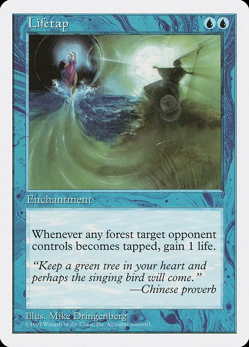 Lifetap, carta Magic di tipo Enchantment illustrata da Mike Dringenberg