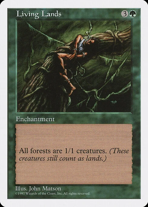 Living Lands, carta Magic di tipo Enchantment illustrata da John Matson