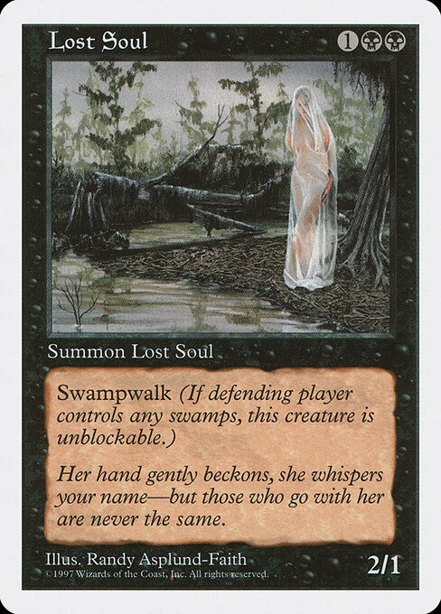 Lost Soul, carta Magic di tipo Creature — Spirit Minion illustrata da Randy Asplund-Faith