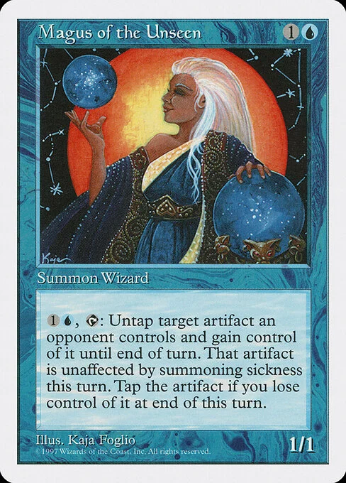Magus of the Unseen, carta Magic di tipo Creature — Human Wizard illustrata da Kaja Foglio