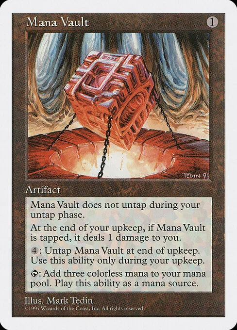 Mana Vault, carta Magic di tipo Artifact illustrata da Mark Tedin