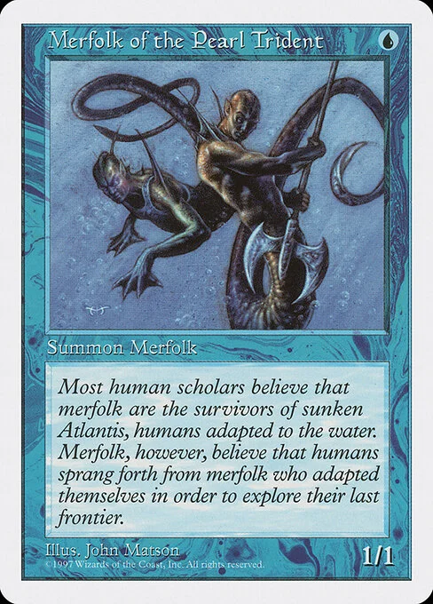 Merfolk of the Pearl Trident, carta Magic di tipo Creature — Merfolk illustrata da John Matson