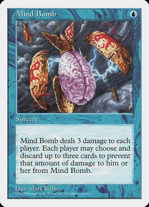 Mind Bomb, carta Magic di tipo Sorcery illustrata da Mark Tedin
