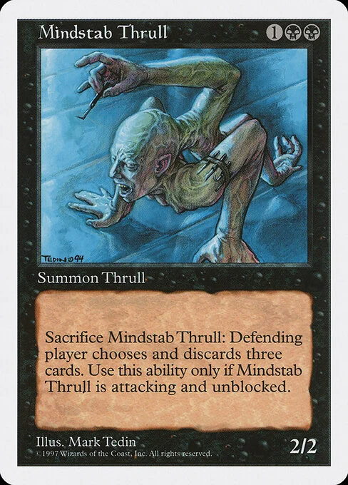 Mindstab Thrull, carta Magic di tipo Creature — Thrull illustrata da Mark Tedin