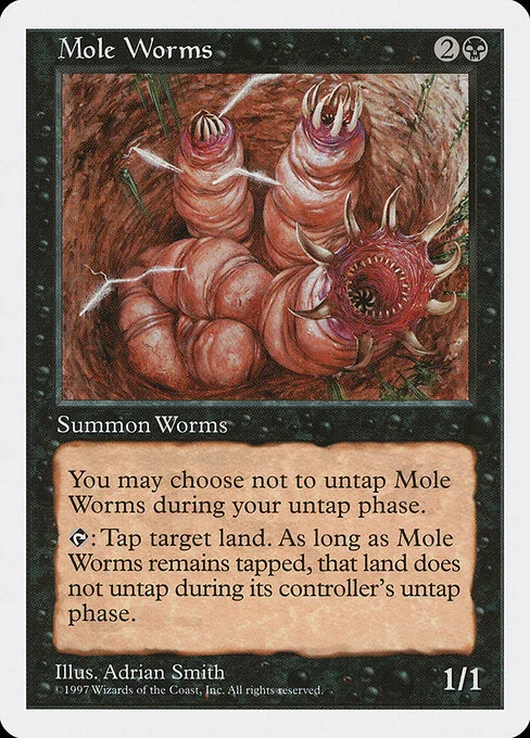 Mole Worms, carta Magic di tipo Creature — Worm illustrata da Adrian Smith