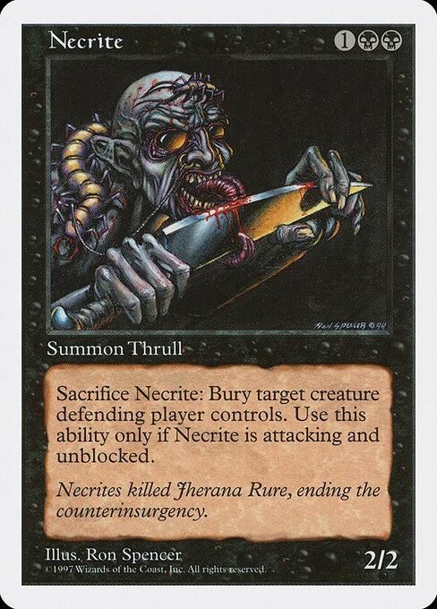 Necrite, carta Magic di tipo Creature — Thrull illustrata da Ron Spencer