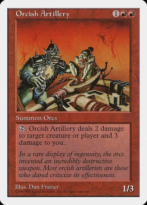 Orcish Artillery, carta Magic di tipo Creature — Orc Warrior illustrata da Dan Frazier
