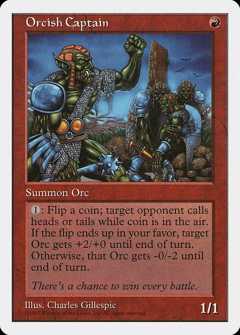 Orcish Captain, carta Magic di tipo Creature — Orc Warrior illustrata da Charles Gillespie