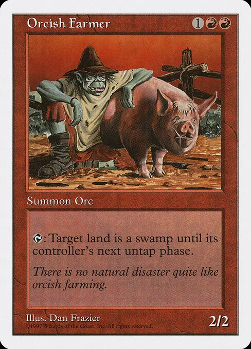 Orcish Farmer, carta Magic di tipo Creature — Orc illustrata da Dan Frazier