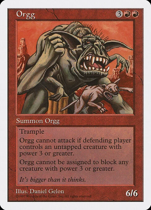 Orgg, carta Magic di tipo Creature — Orgg illustrata da Daniel Gelon