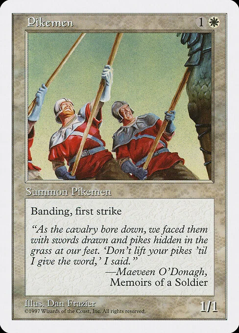 Pikemen, carta Magic di tipo Creature — Human Soldier illustrata da Dan Frazier
