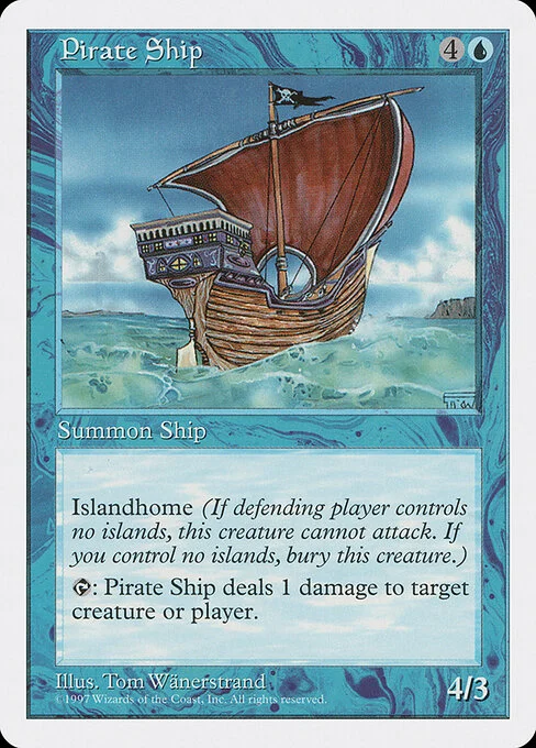 Pirate Ship, carta Magic di tipo Creature — Human Pirate illustrata da Tom Wänerstrand