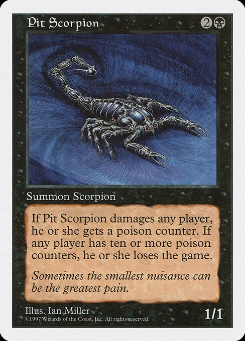 Pit Scorpion, carta Magic di tipo Creature — Scorpion illustrata da Ian Miller
