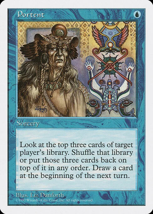 Portent, carta Magic di tipo Sorcery illustrata da Liz Danforth