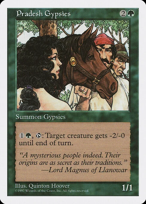 Pradesh Gypsies, carta Magic di tipo Creature — Human Nomad illustrata da Quinton Hoover