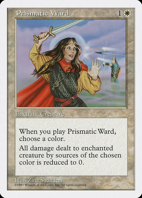 Prismatic Ward, carta Magic di tipo Enchantment — Aura illustrata da Zina Saunders