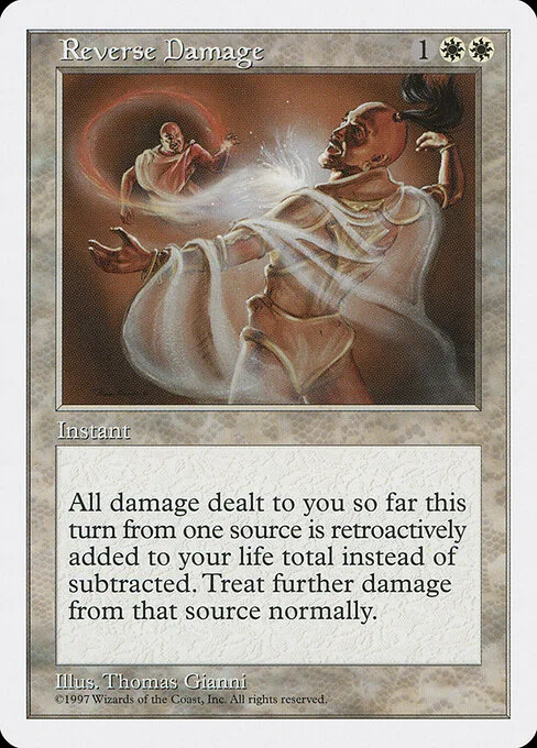 Reverse Damage, carta Magic di tipo Instant illustrata da Thomas Gianni