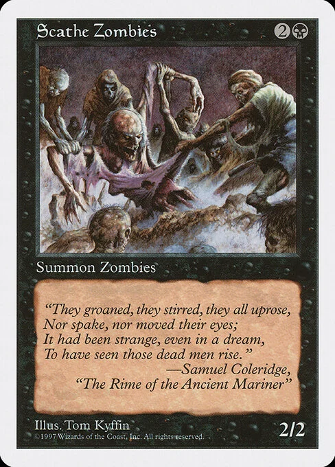 Scathe Zombies, carta Magic di tipo Creature — Zombie illustrata da Tom Kyffin