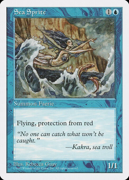 Sea Sprite, carta Magic di tipo Creature — Faerie illustrata da Rebecca Guay