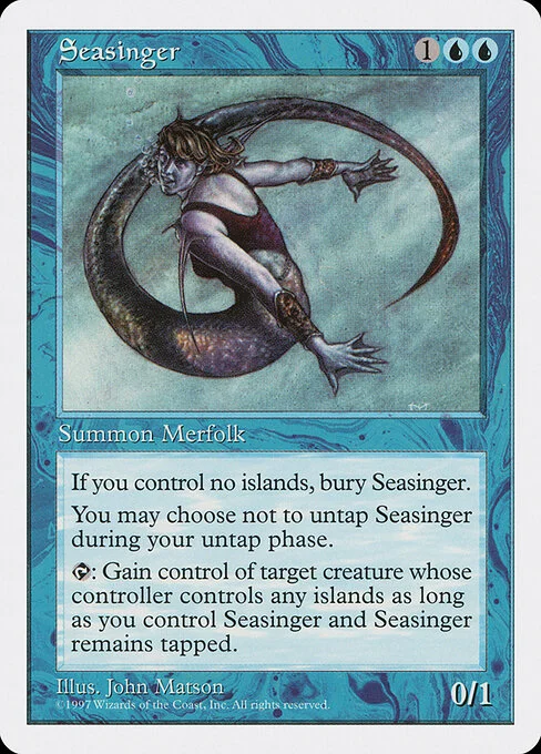 Seasinger, carta Magic di tipo Creature — Merfolk illustrata da John Matson