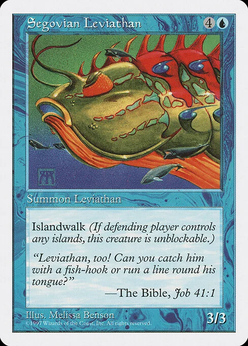 Segovian Leviathan, carta Magic di tipo Creature — Leviathan illustrata da Melissa A. Benson