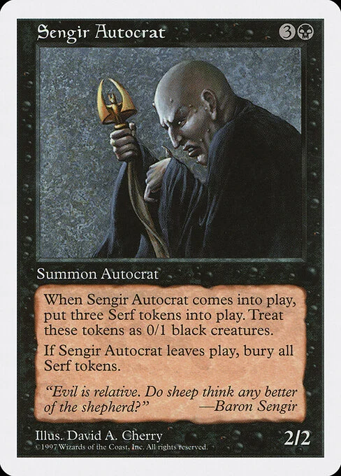 Sengir Autocrat, carta Magic di tipo Creature — Human illustrata da David A. Cherry