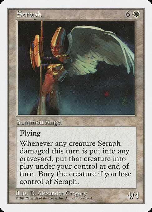 Seraph, carta Magic di tipo Creature — Angel illustrata da D. Alexander Gregory