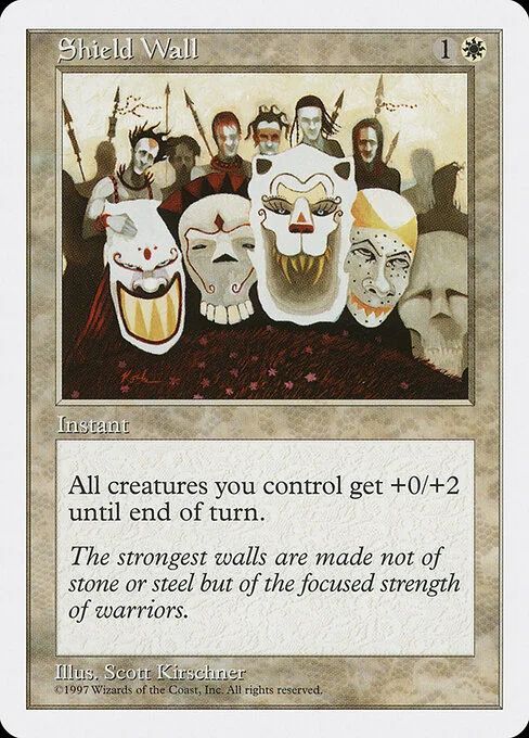 Shield Wall, carta Magic di tipo Instant illustrata da Scott Kirschner