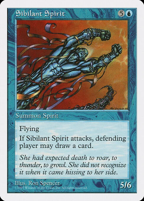 Sibilant Spirit, carta Magic di tipo Creature — Spirit illustrata da Ron Spencer