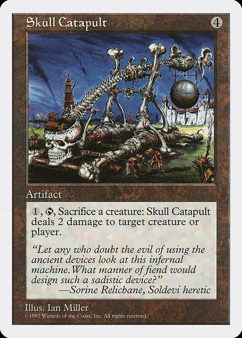 Skull Catapult, carta Magic di tipo Artifact illustrata da Ian Miller