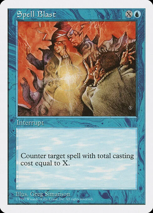 Spell Blast, carta Magic di tipo Instant illustrata da Greg Simanson
