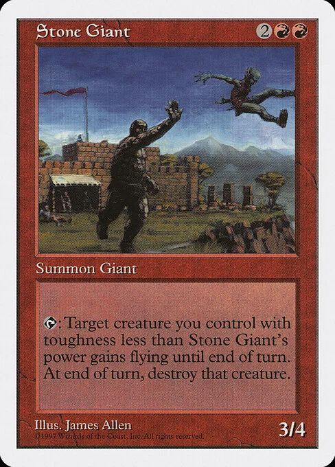 Stone Giant, carta Magic di tipo Creature — Giant illustrata da James Allen