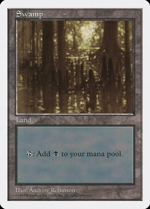 Swamp, carta Magic di tipo Basic Land — Swamp illustrata da Andrew Robinson