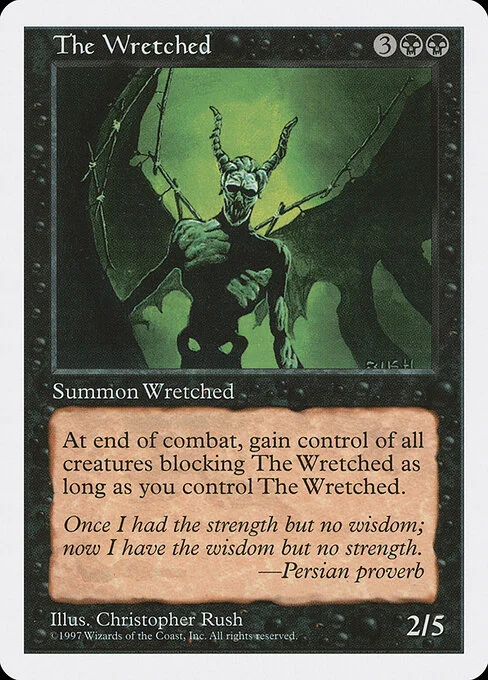 The Wretched, carta Magic di tipo Creature — Demon illustrata da Christopher Rush